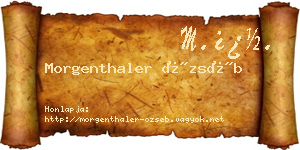 Morgenthaler Özséb névjegykártya
